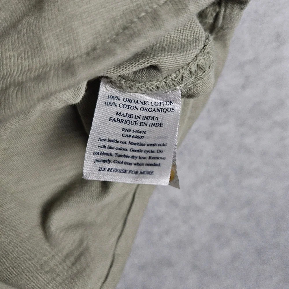 Faherty Seasons Men's XL Gray Green Button Front Shirt Organic Cotton Workshirt